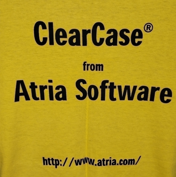 VINTAGE 90s Atria Software Men's XL T-shirt Single Stitch Computer Tee Oneita - Picture 6 of 7